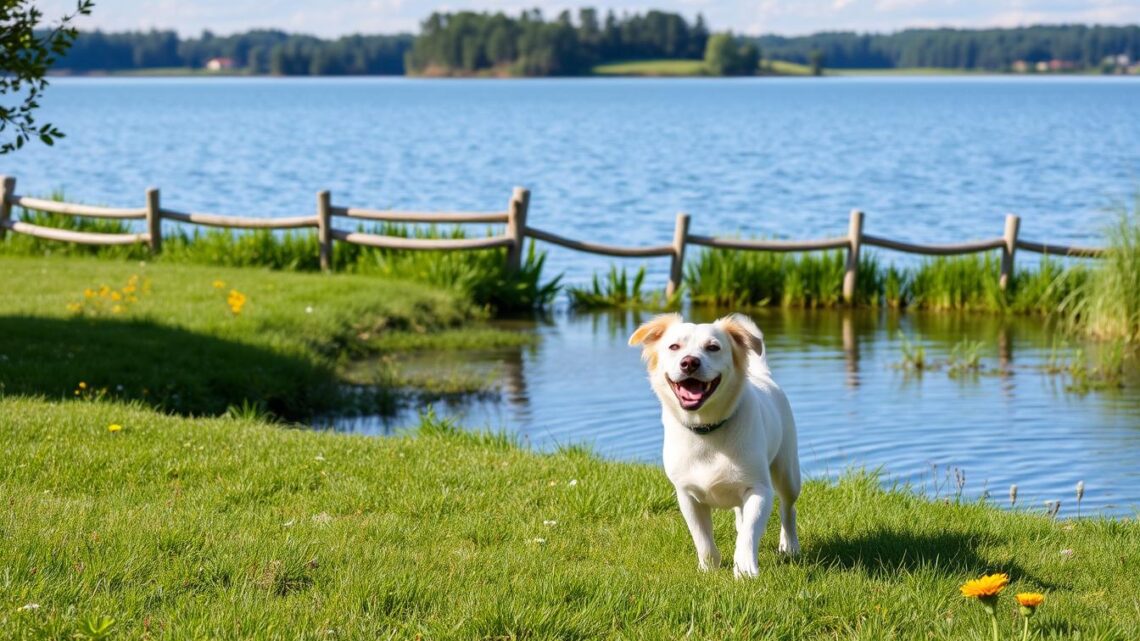 Urlaub mit Hund eingezäuntes Grundstück am Wasser Urlaub mit Hund eingezäuntes Grundstück am Wasser