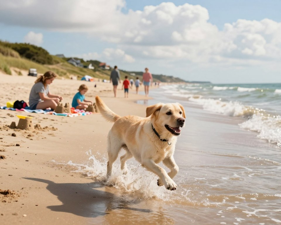Hund am Strand von Renesse Hund am Strand von Renesse